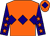 Orange, dark blue triple diamond, dark blue sleeves, orange stars, orange cap, dark blue diamond ()