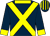 Dark blue, yellow cross belts, collar and cuffs, striped cap (P Deal & C Brown)