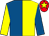 Royal blue and yellow (halved), sleeves reversed, red cap, yellow star (Morgan J Cahalan)