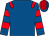ROYAL BLUE, RED epaulets, ROYAL BLUE sleeves, RED hoops, striped cap (Mr Mohamed Obaida)