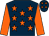 Dark blue, orange stars, sleeves and stars on cap (Jones Lowe Mound Trowbridge)