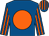 Royal blue, orange disc, striped sleeves and cap (M Tabor/d Smith/mrs Magnier/m J Jooste)