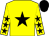 Yellow, black star, yellow sleeves, black stars and cap (Rowley Racing)