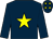 Dark blue, yellow star, dark blue sleeves, yellow stars on cap (Lim's Stable)