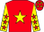 Red, yellow star, yellow sleeves, red stars, red cap, yellow stars (The Hightailers)