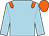 LIGHT BLUE, ORANGE epaulets, ORANGE cap (Middleham Park Racing Cxiv)