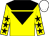 YELLOW, black yoke, black inverted triangle, stars on sleeves, WHITE cap (Mr A Brooke-rankin & Partner)