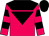 CERISE, BLACK yoke, black inverted triangle, hooped sleeves, BLACK cap (King Power Racing Co Ltd)