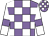 Mauve and white check, white sleeves, mauve armlets (The Gosden Mob & Sprayclad Uk)