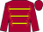 Claret, gold braid, claret sleeves, claret cap, gold tassel (Qatar Racing Ltd & Lady O'reilly)