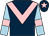 Dark blue, pink chevron, light blue sleeves, pink armlets, dark blue cap, pink star (Christopher Wright & Miss Emily Asprey)