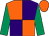 ORANGE and PURPLE (quartered), EMERALD GREEN sleeves, ORANGE cap (Mr A Lyons & Mr T W Morley)