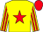 Yellow, red star, striped sleeves, red cap (Sun Bloodstock Sarl & Partners)